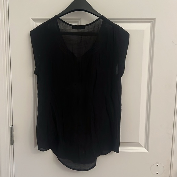 THML Tassle-Tie Embroidered Cap Sleeve Top Size Small - Picture 4 of 6